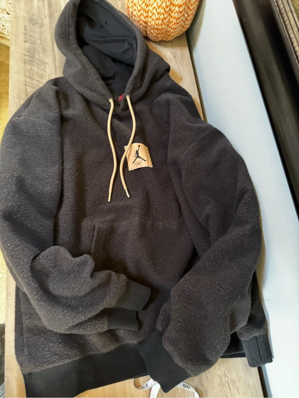 Jordan Heritage Black Pullover Hoodie with Multicolor Back Graphic